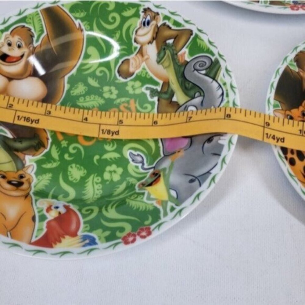Vintage Rainforest Cafe 3 Piece Place Setting Bowl Salad Dinner Plate Br… - Picture 11 of 13